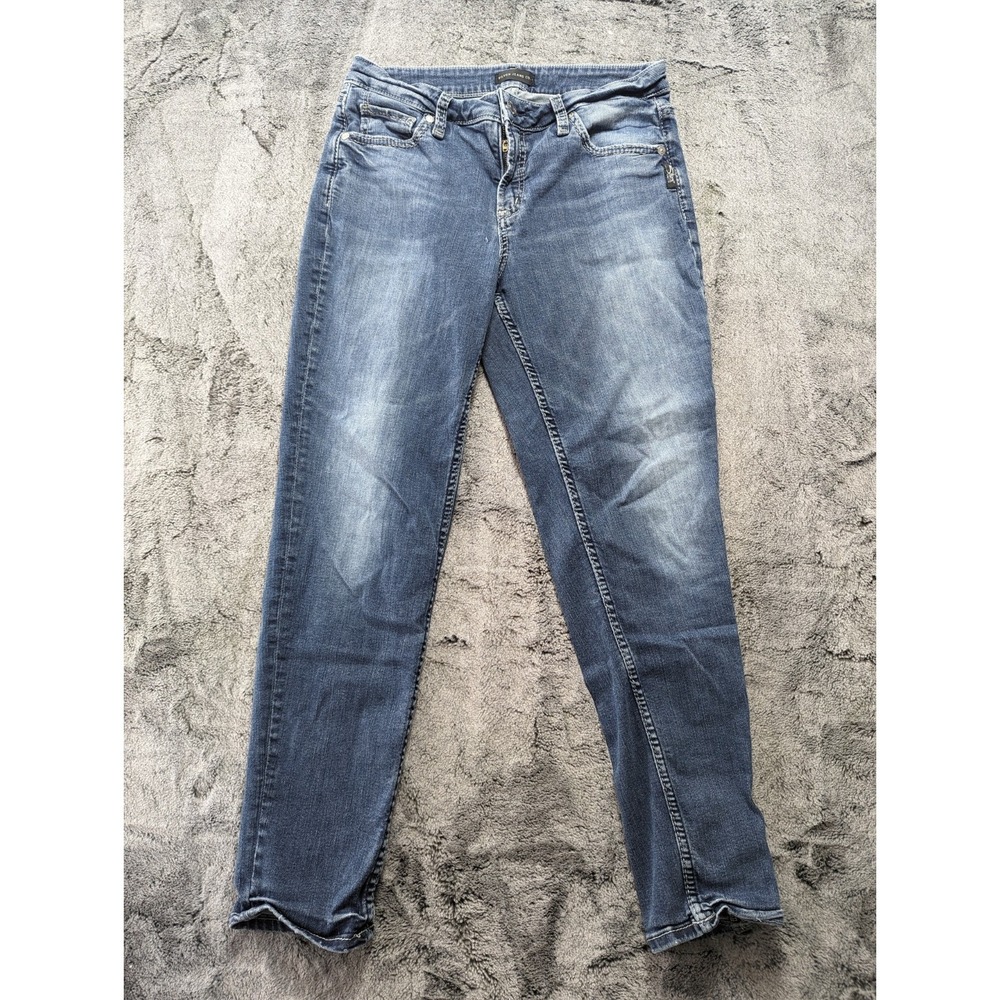 Silver Jeans Avery Skinny Crop Jeans Women's Size 31x25 Medium Wash